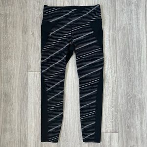 Athleta Black Gray Leggings